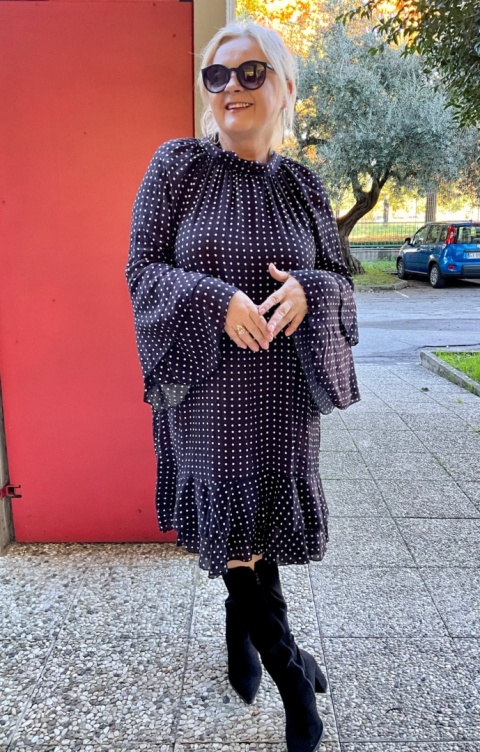 Sukienka PAFOS groszki Mihos groszki