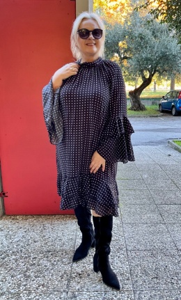 Sukienka PAFOS groszki Mihos groszki