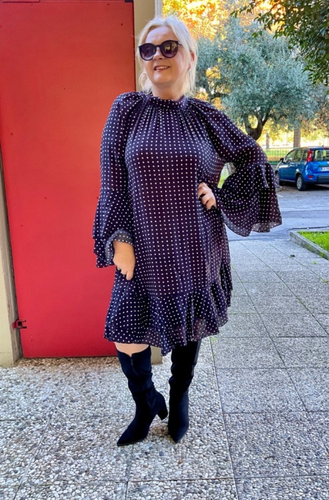 Sukienka PAFOS groszki Mihos groszki