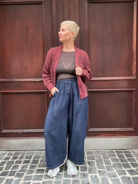 Sweter kardigan KARO Miya bordo