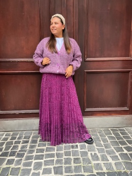 Sweter kardigan KARO Miya lawenda