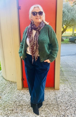 Sweter kardigan KARO Miya zielony