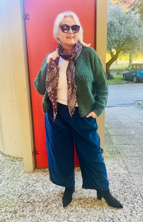 Sweter kardigan KARO Miya zielony