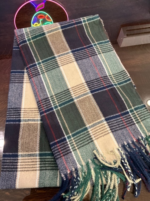 Szal KRATA green&beige