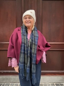 Szal KRATA green&navy