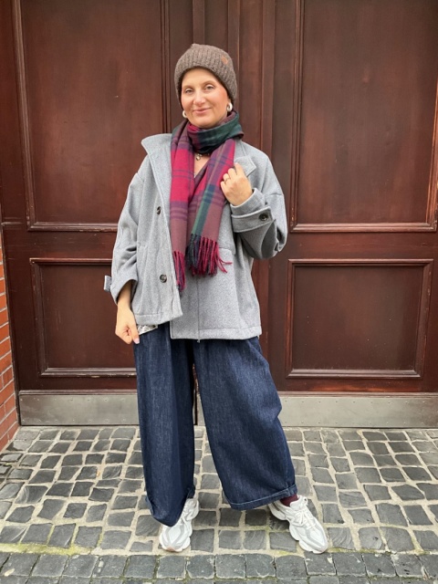 Szal KRATA red&green