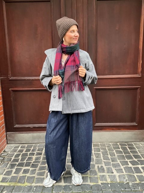 Szal KRATA red&green