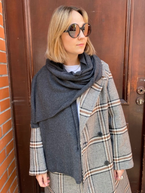 Szal SISI wełna i kaszmir grey