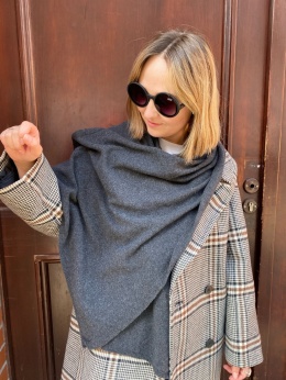 Szal SISI wełna i kaszmir grey