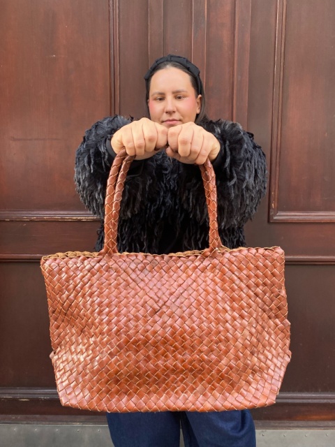 Torebka LIZ skórzana pleciona VERA PELE