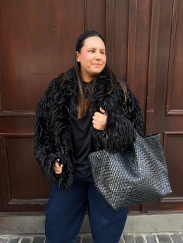 Torebka SOL skórzana pleciona VERA PELE czarna