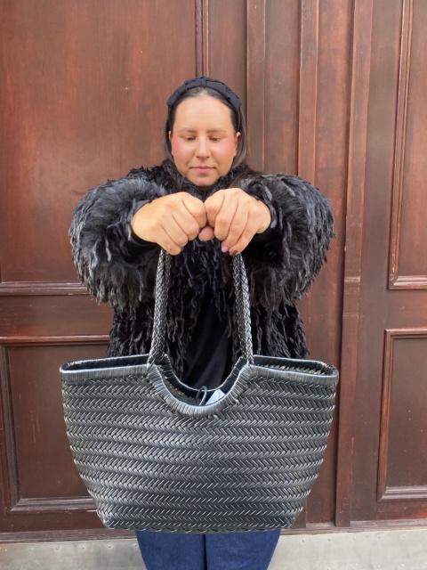 Torebka VEL skórzana pleciona VERA PELE