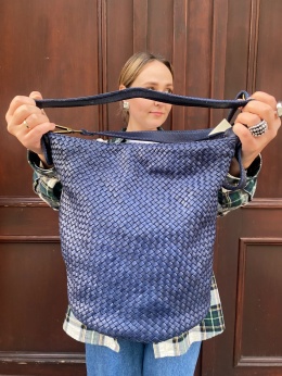 Torebka ZAG skórzana pleciona VERA PELE