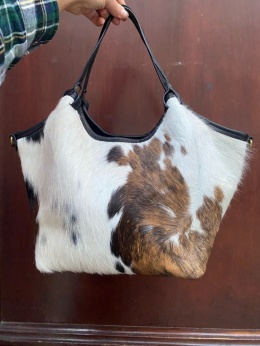 Torebka skórzana BASIA VERA PELLE krówka