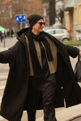 Czapka i szal MIRA nero