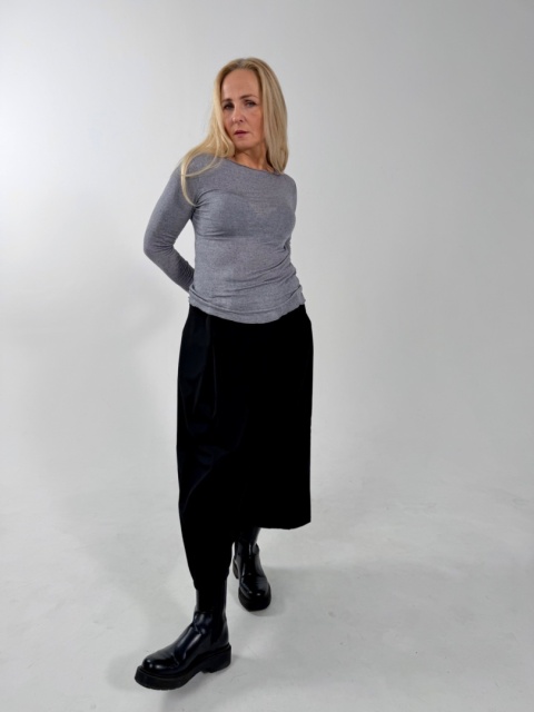 Kaszmirowy Basic Fox I szary