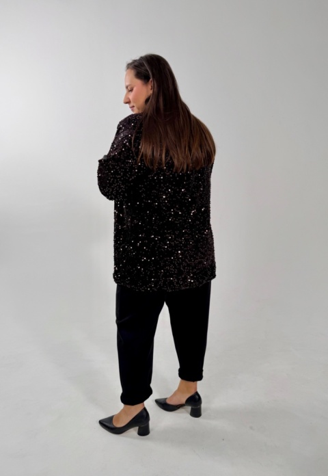 Marynarka MIKI cekiny czekolada