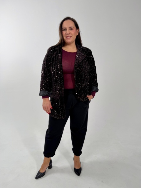 Marynarka MIKI cekiny czekolada