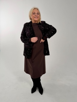 Marynarka MIKI cekiny czekolada