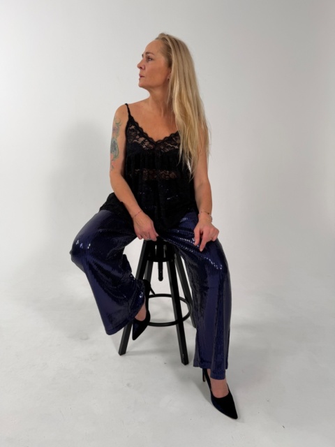 Spodnie CHICO blue cekiny