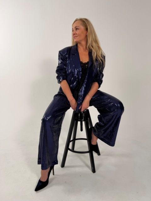 Spodnie CHICO blue cekiny