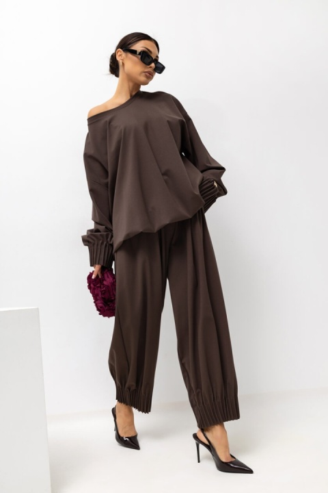 Spodnie LOVE ME Miss City Official czekoladowy