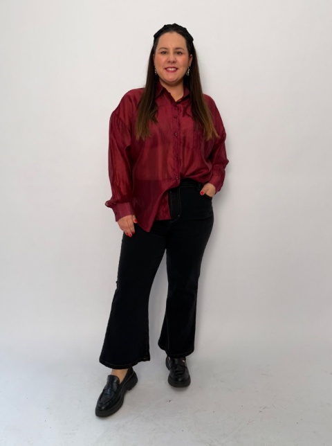 Spodnie jeansy ALFA Rivabella dzwony czarne