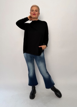 Spodnie jeansy AlFA Rivabella dzwony niebieskie