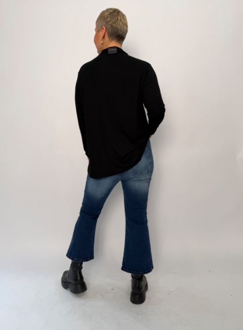 Spodnie jeansy AlFA Rivabella dzwony niebieskie