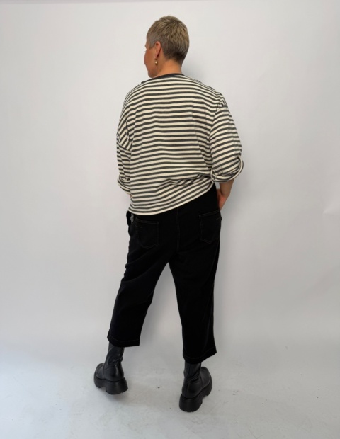 Spodnie jeansy BETA Rivabella boyfrendy czarne