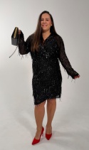Sukienka ALISON czarna cekiny