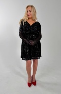 Sukienka AMILA czarna cekiny