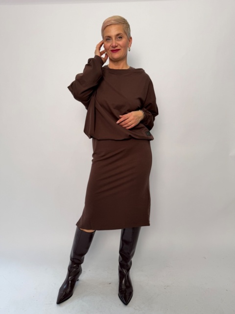 Sukienka BETI brązowa