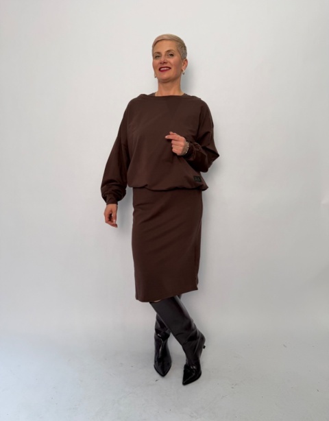 Sukienka BETI brązowa