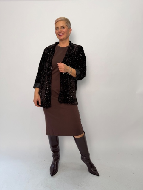 Sukienka BETI brązowa