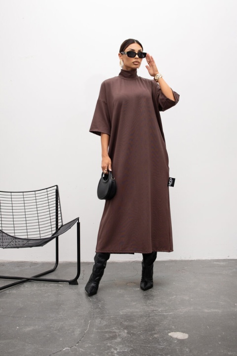 Sukienka STARS Miss City choco