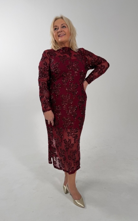 Sukienka VANESSA bordo