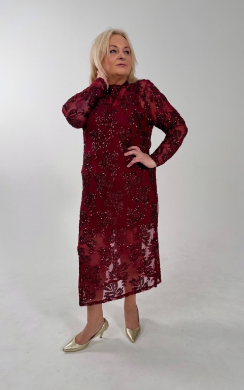 Sukienka VANESSA bordo