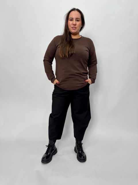 Bluzka basic HANA czekolada