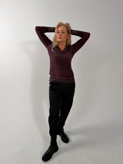 Bluzka basic RITA Śliwka