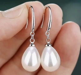 Kolczyki PEREŁKA srebrna