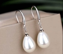 Kolczyki PEREŁKA srebrna