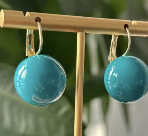 Kolczyki Turkusowe Kulki