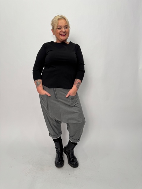 Spodnie baggy BERI Wendy Trendy szare