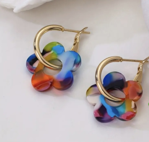 Kolczyki KWIATEK green