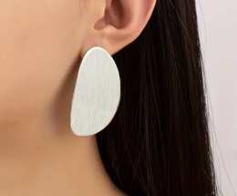 Kolczyki MAT kolor srebrny