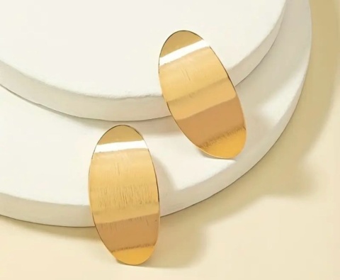 Kolczyki MAT kolor złoty