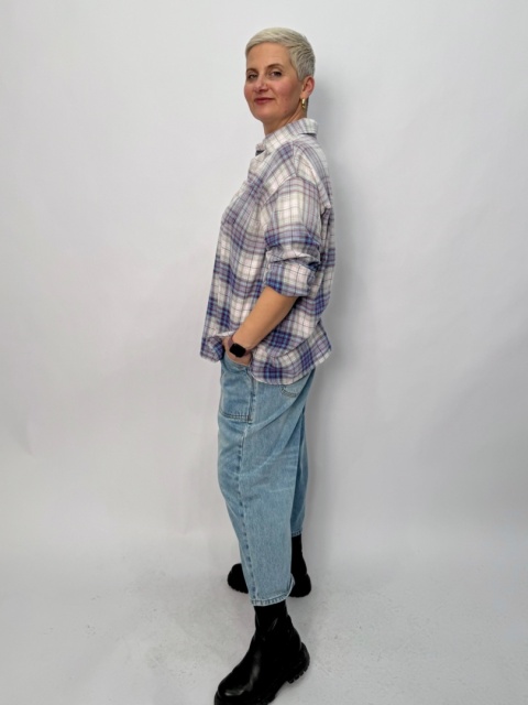 Koszula DAGA flanelka niebieska