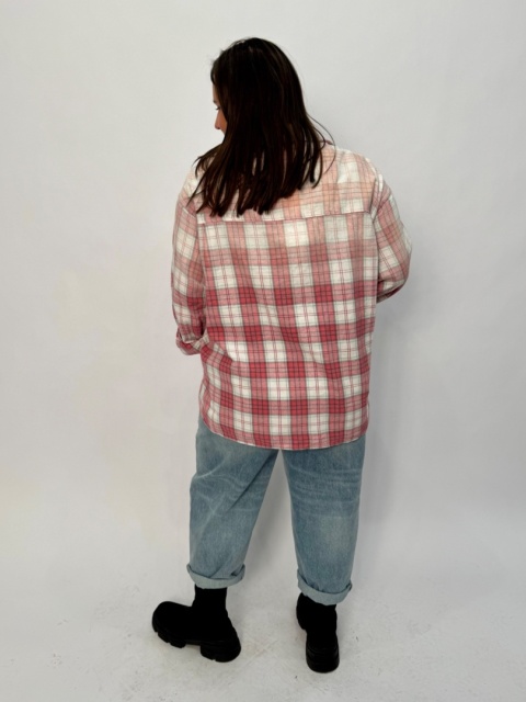 Koszula DAGA flanelka różowa