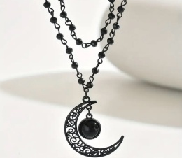 Naszyjnik CZARNY KSIĘŻYC